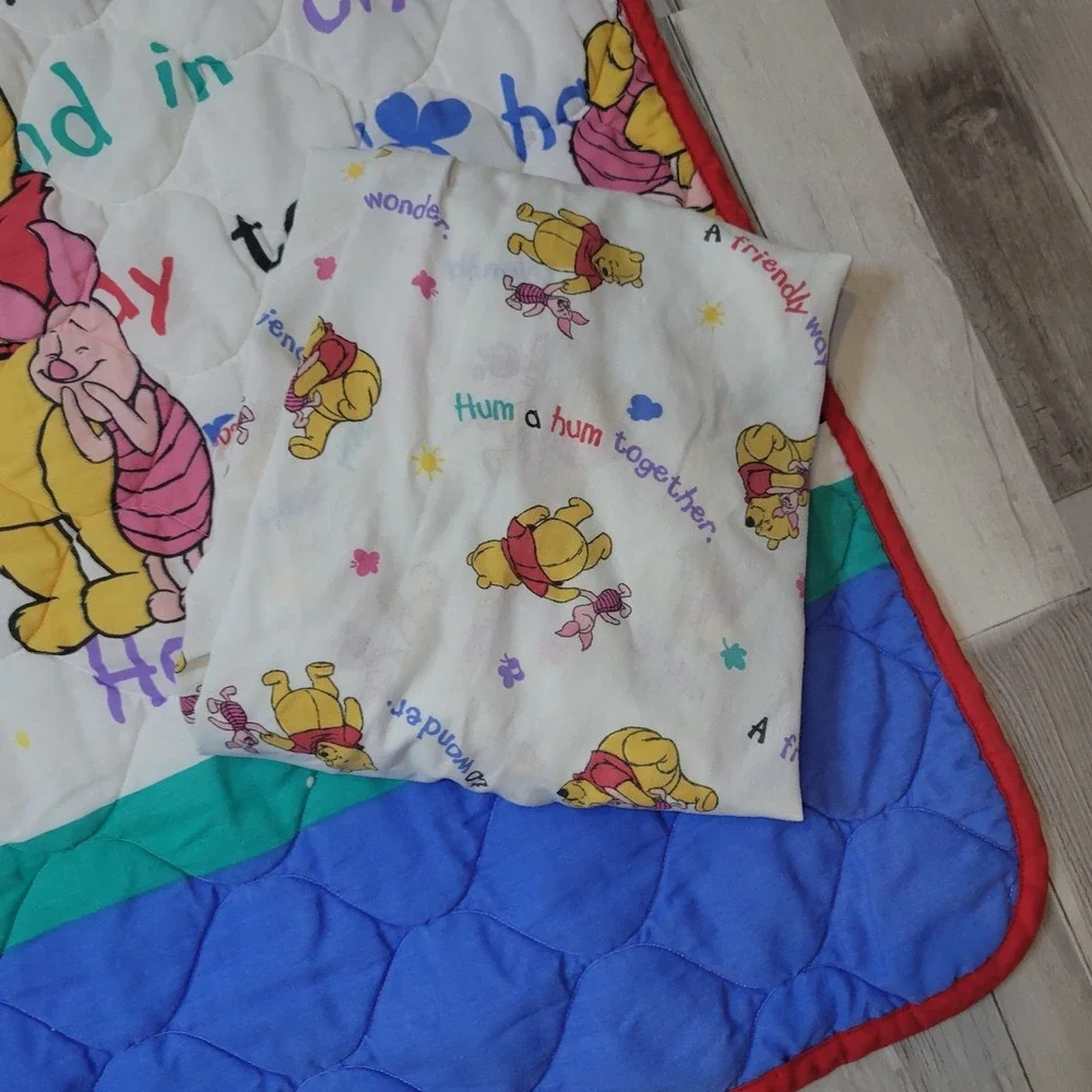 Vtg 90's Disney Winnie the Pooh Infant Toddler Set- Comforter Full Set See Desc.